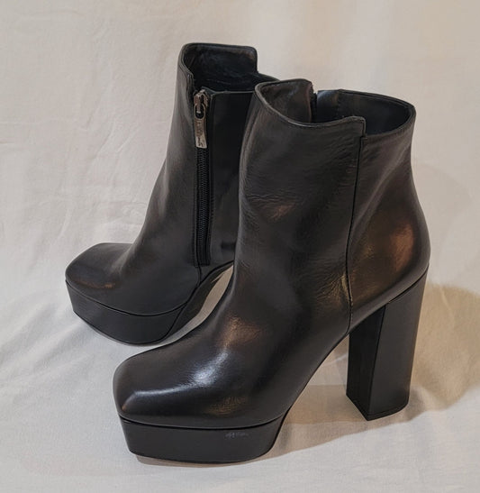 Authentic Leather Platform Bootie