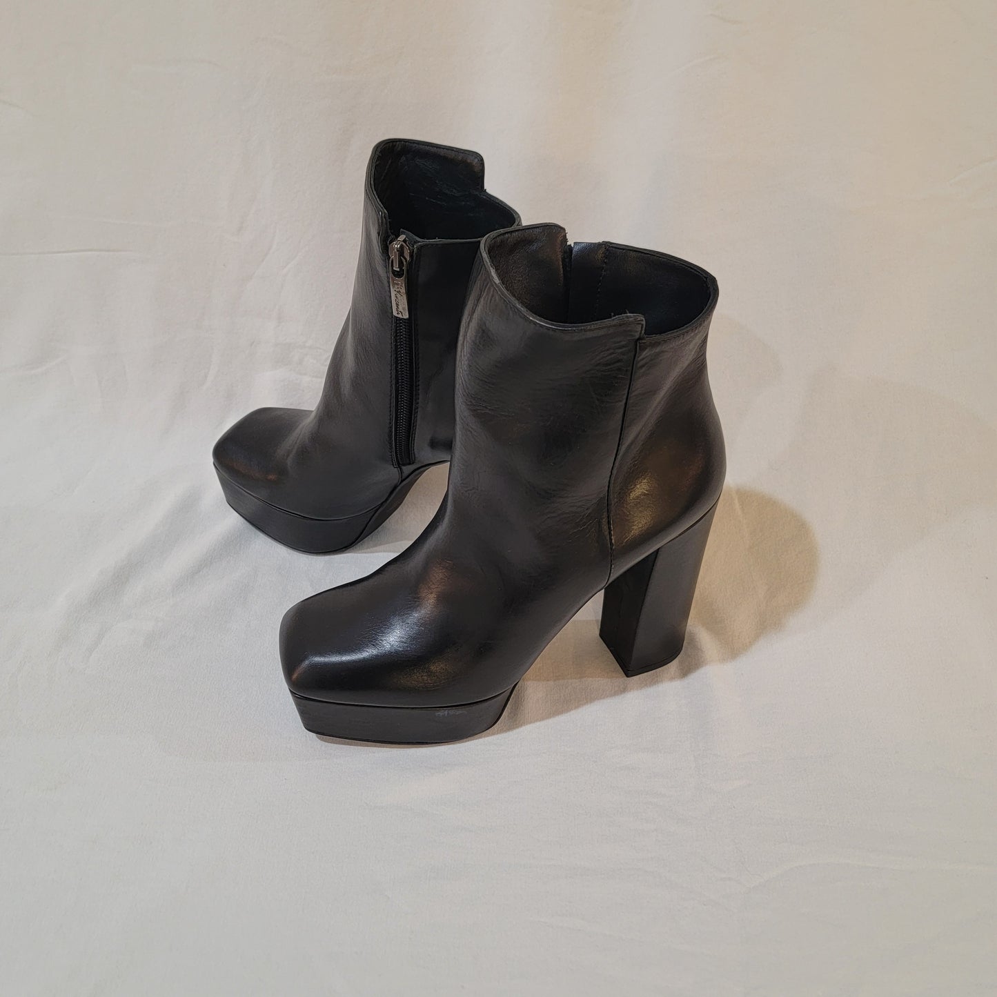 Authentic Leather Platform Bootie