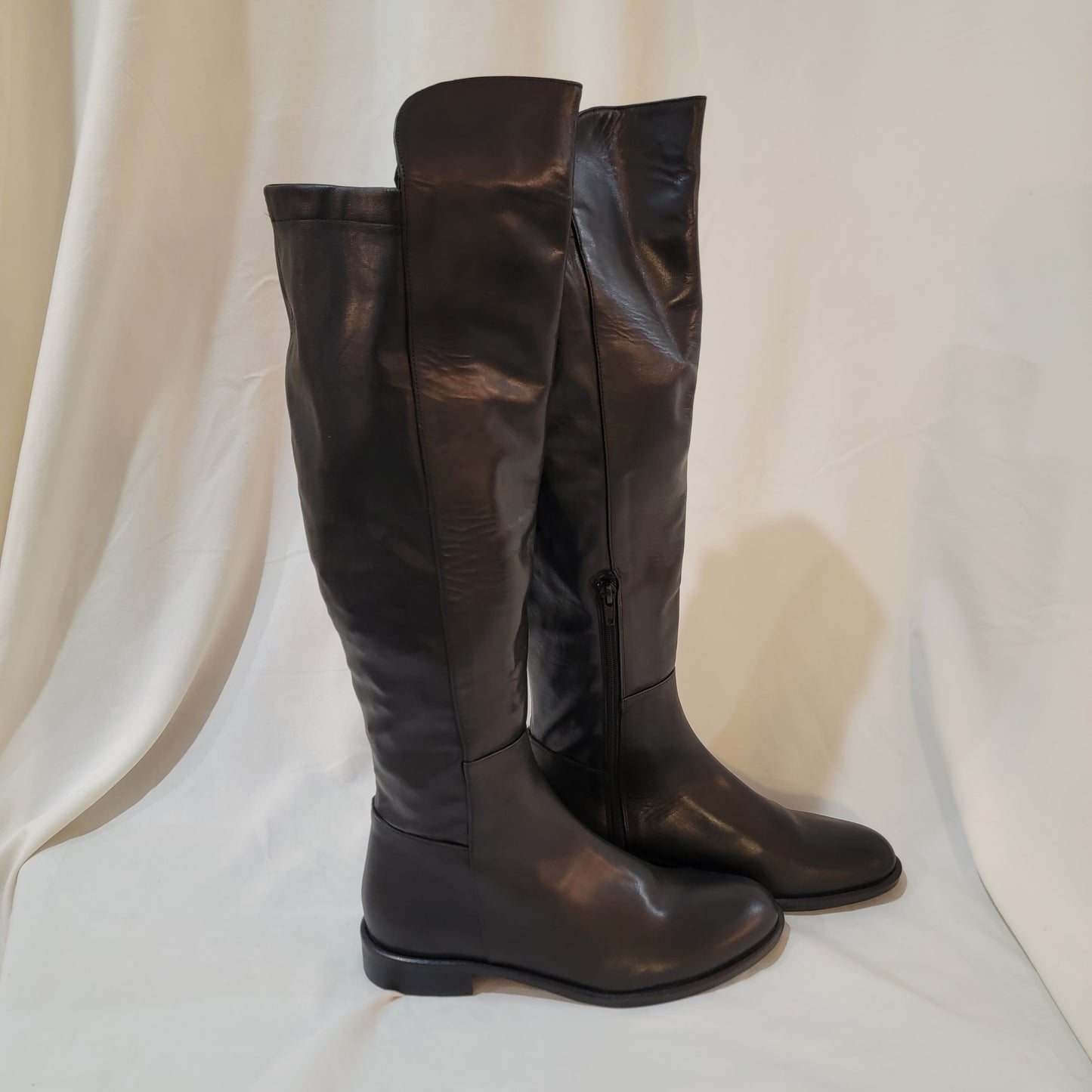 Authentic Leather Above Knee Boot Flat Boot