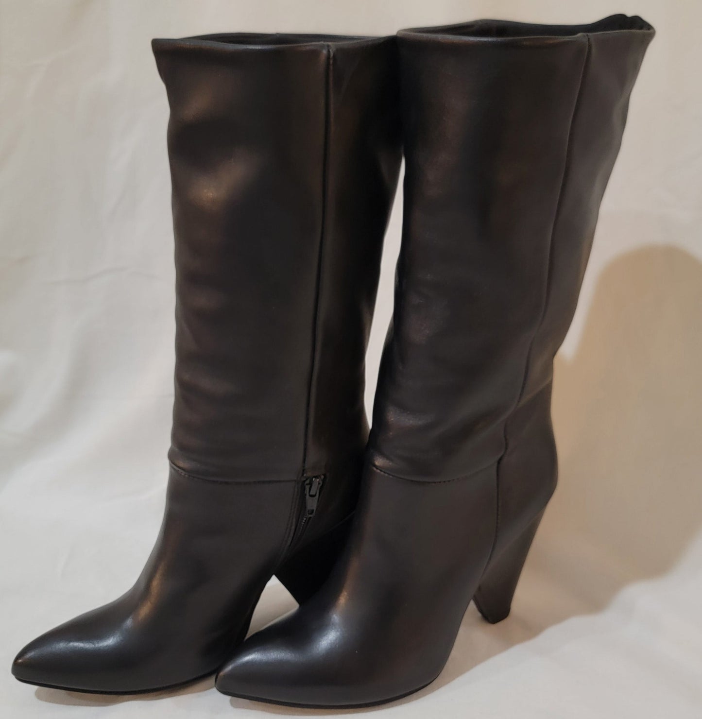 Authentic Leather Above Knee Boot Medium Heel